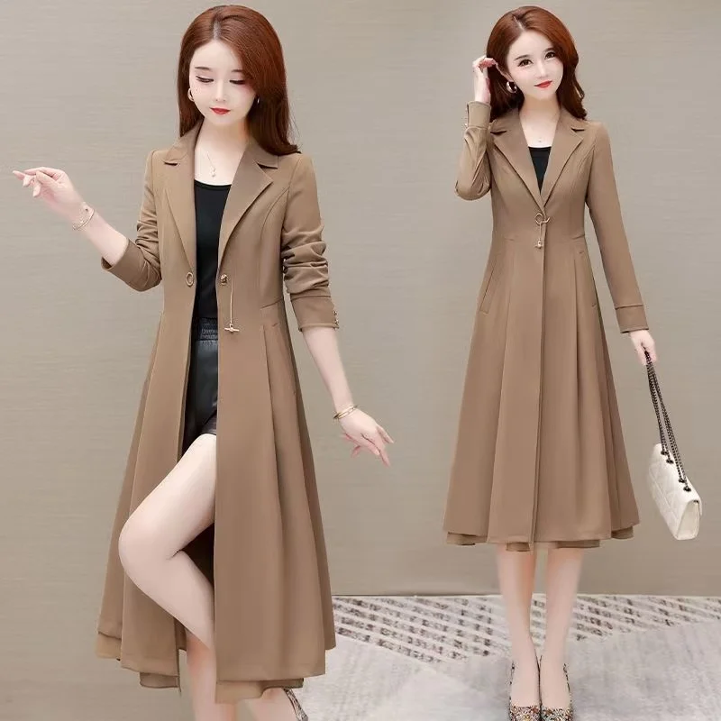 2025Новый весенне-осенний модный женский плащ, пальто, повседневные ветровки, женские свободные длинные пальто, верхняя одежда Femme
2025Новый весенне-осенний модный женский плащ, пальто, повседневные ветровки, женские свободные длинные пальто, верхняя одежда Femme