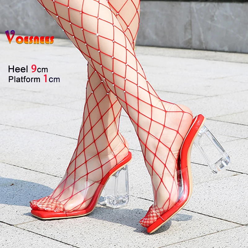 Сандалии с квадратным носком, шлепанцы, летние туфли на прозрачном каблуке 9 см, большие размеры 46, модная уличная обувь, женские прозрачные тапочки из ПВХ
Сандалии с квадратным носком, шлепанцы, летние туфли на прозрачном каблуке 9 см, большие размеры 46, модная уличная обувь, женские прозрачные тапочки из ПВХ