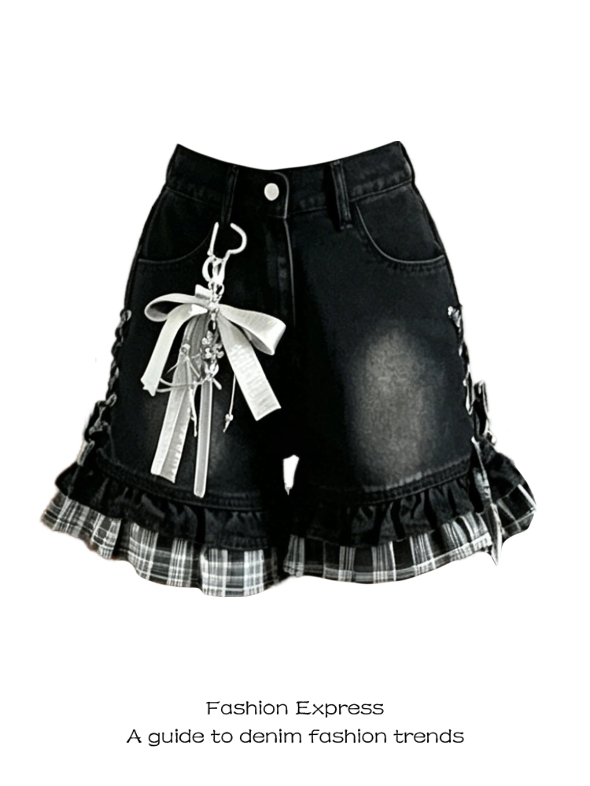 Black Denim Shorts Women's A-Line Wide Leg Pants Summer 2026 Street Fashion Slimming Trendy Casual Washed Natural Waist Jeans
Black Denim Shorts Women's A-Line Wide Leg Pants Summer 2026 Street Fashion Slimming Trendy Casual Washed Natural Waist Jeans