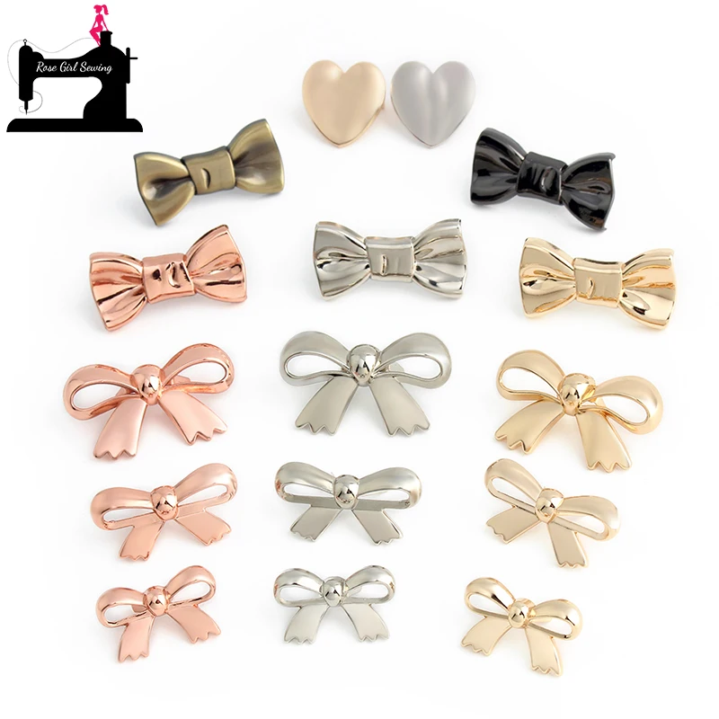 15PCS Bowknot/Heart Metal Buckles Decorative Tags For Leather Shoes Purse Handbag Clothes Pin Clasp DIY Bags Label Accessories
15PCS Bowknot/Heart Metal Buckles Decorative Tags For Leather Shoes Purse Handbag Clothes Pin Clasp DIY Bags Label Accessories