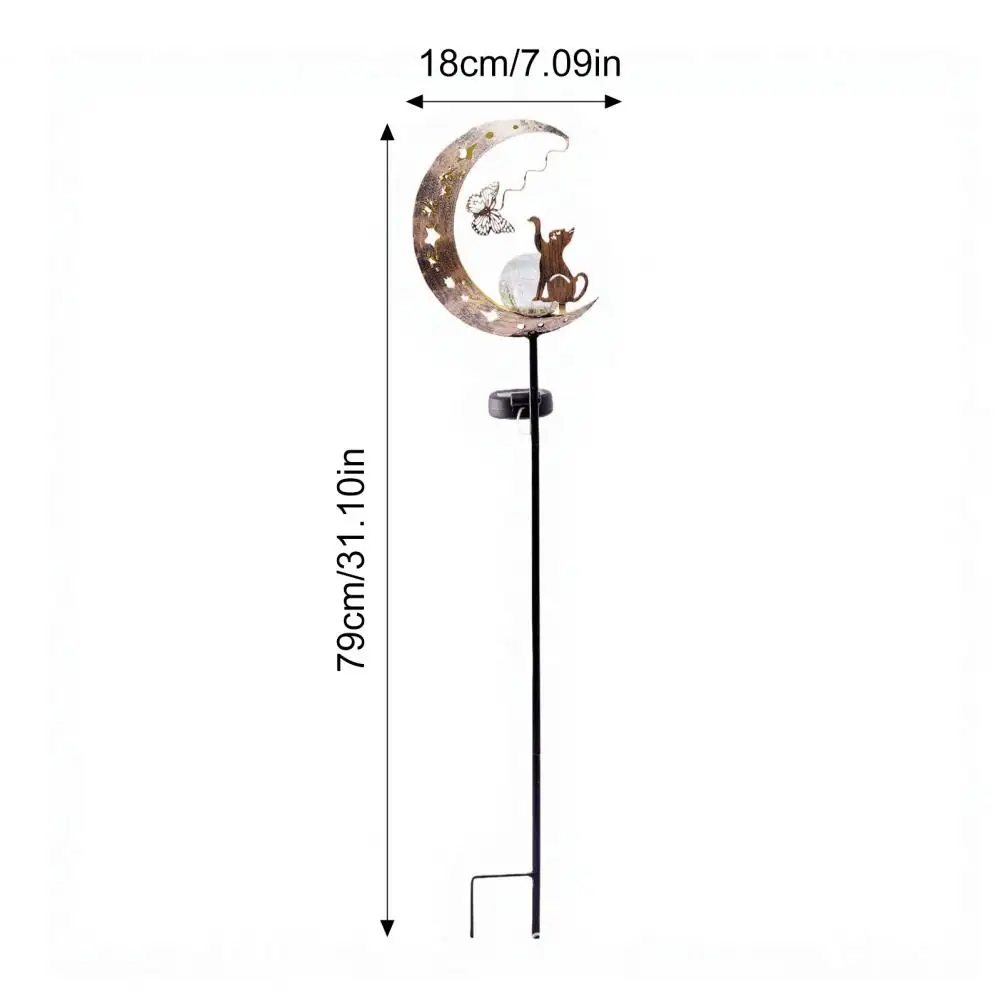 Solar Landscape Lighting Waterproof Metal Cat Moon Design Pathway Stake Light for Yard, Lawn, Patio, Outside Decor
Solar Landscape Lighting Waterproof Metal Cat Moon Design Pathway Stake Light for Yard, Lawn, Patio, Outside Decor