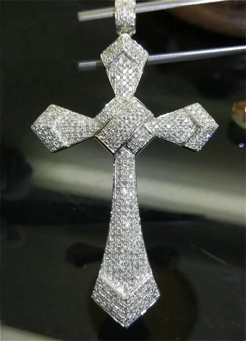 2020 Micro Pave Lab Diamond Cross Pendant 925 Sterling Silver Party Wedding Pendants Necklace For Women men moissanite Jewelry
2020 Micro Pave Lab Diamond Cross Pendant 925 Sterling Silver Party Wedding Pendants Necklace For Women men moissanite Jewelry