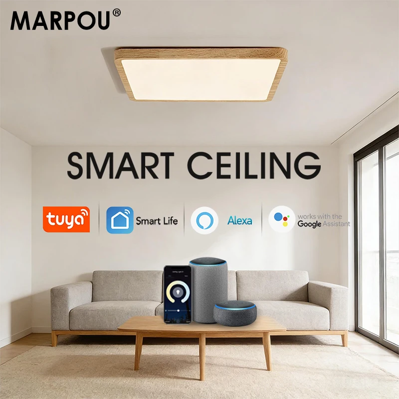 MARPOU Tuya LED Ceiling Lamp 36W Dimmable APP Voice Control Smart Ceiling Light Modern Lighting Panel Light Living Room Bedroom
MARPOU Tuya LED Ceiling Lamp 36W Dimmable APP Voice Control Smart Ceiling Light Modern Lighting Panel Light Living Room Bedroom