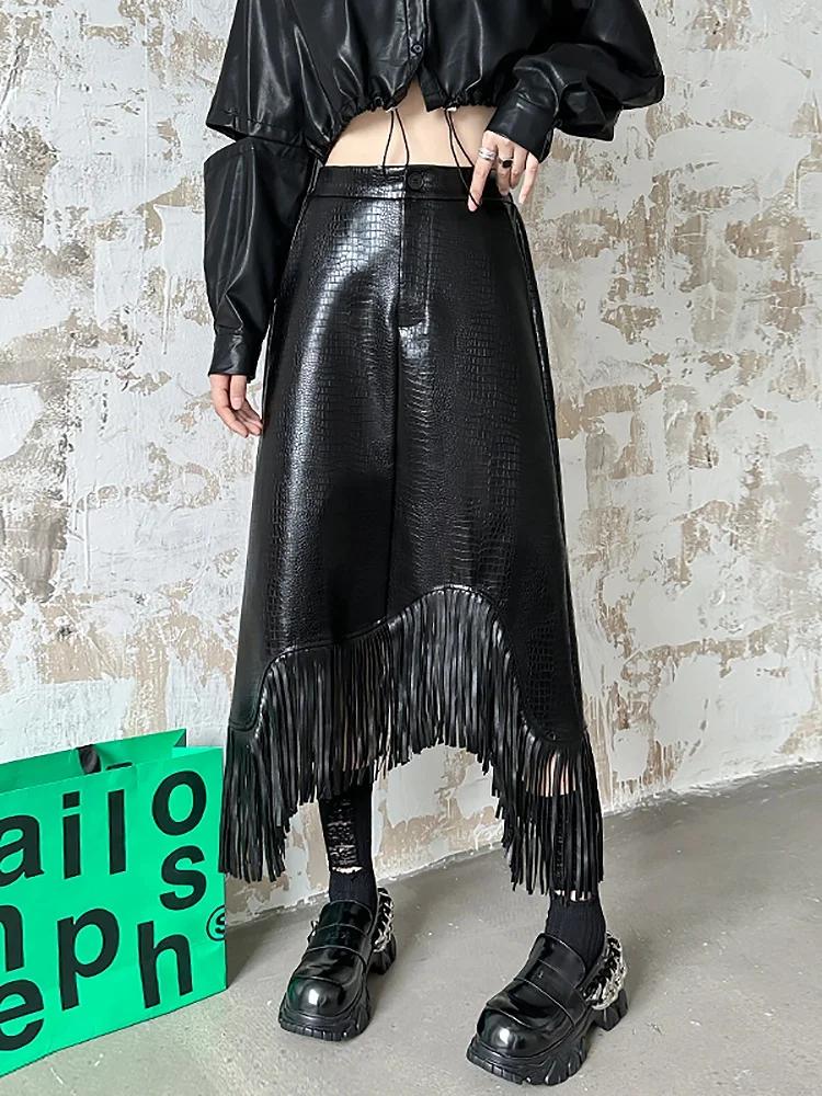 High Waist PU Leather Tassel Skirt Asymmetrical Spring New Fashion Women's Long Skirt Slimming Versatile Dark Style Half-leng...
High Waist PU Leather Tassel Skirt Asymmetrical Spring New Fashion Women's Long Skirt Slimming Versatile Dark Style Half-leng...