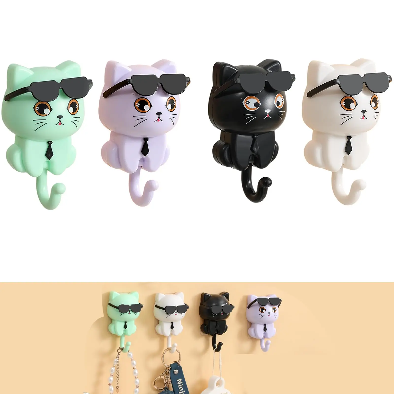 1PCS Kitten Hooks Cartoon Cats Gravities Induction Decorative HooksCreative Self-Adhesive Cute Cat Key Hook
1PCS Kitten Hooks Cartoon Cats Gravities Induction Decorative HooksCreative Self-Adhesive Cute Cat Key Hook
