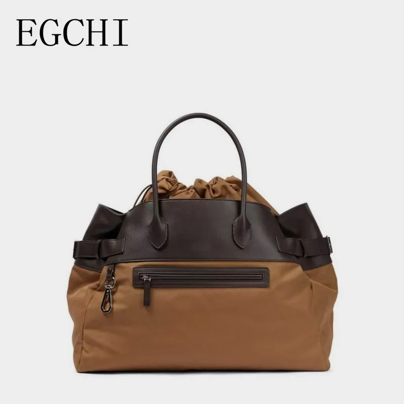 EGCHI New Nylon Leather Large-capacity Commuter All-match Handbag Tote Bag Catwalk Style Nylon Joint Cowhide Handbag Bolas Hobo
EGCHI New Nylon Leather Large-capacity Commuter All-match Handbag Tote Bag Catwalk Style Nylon Joint Cowhide Handbag Bolas Hobo