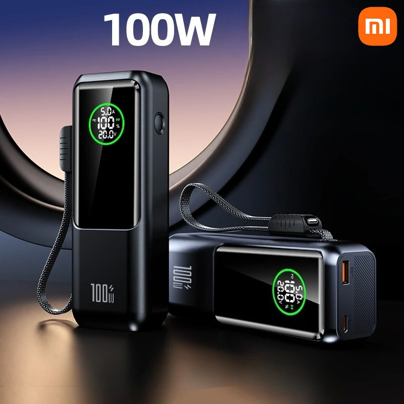 Xiaomi 20000mAh Detachable USB-C Data Cable Power Bank with 100W Fast Charging, Smart TFT Screen, Can Charge Laptops
Xiaomi 20000mAh Detachable USB-C Data Cable Power Bank with 100W Fast Charging, Smart TFT Screen, Can Charge Laptops