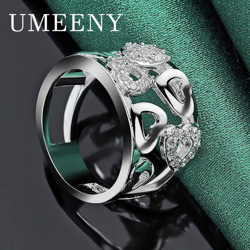 Luxury 925 sterling silver 7/8/9/10 exquisite heart-shaped zircon hollow ring for women Temperament wedding jewelry party
Luxury 925 sterling silver 7/8/9/10 exquisite heart-shaped zircon hollow ring for women Temperament wedding jewelry party