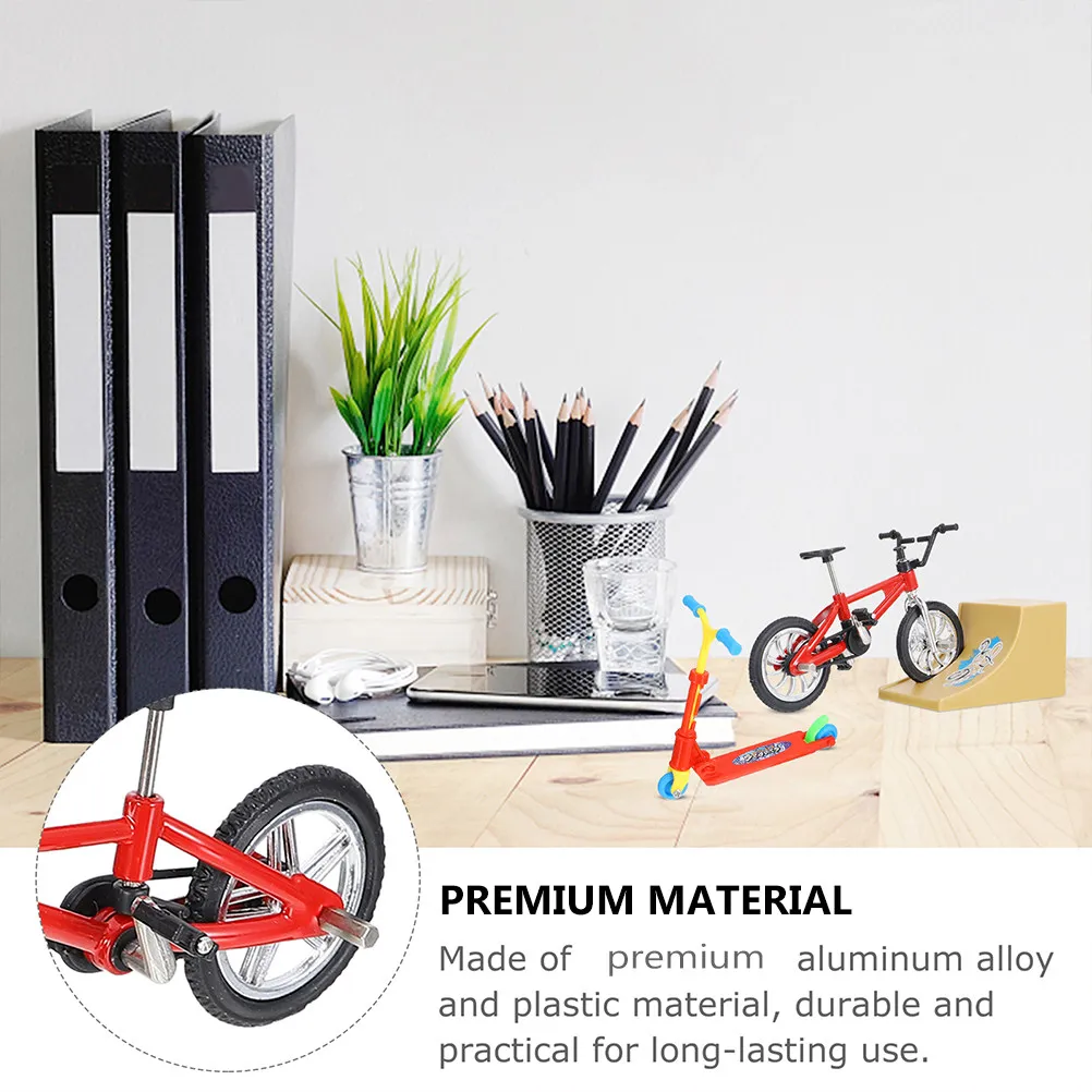 2Sets Finger Bike Kit Mini Scooter Ramp Fingertip Sports Table Competitive Game Children Fingerboard Ramps Finger Scooter Kit
2Sets Finger Bike Kit Mini Scooter Ramp Fingertip Sports Table Competitive Game Children Fingerboard Ramps Finger Scooter Kit