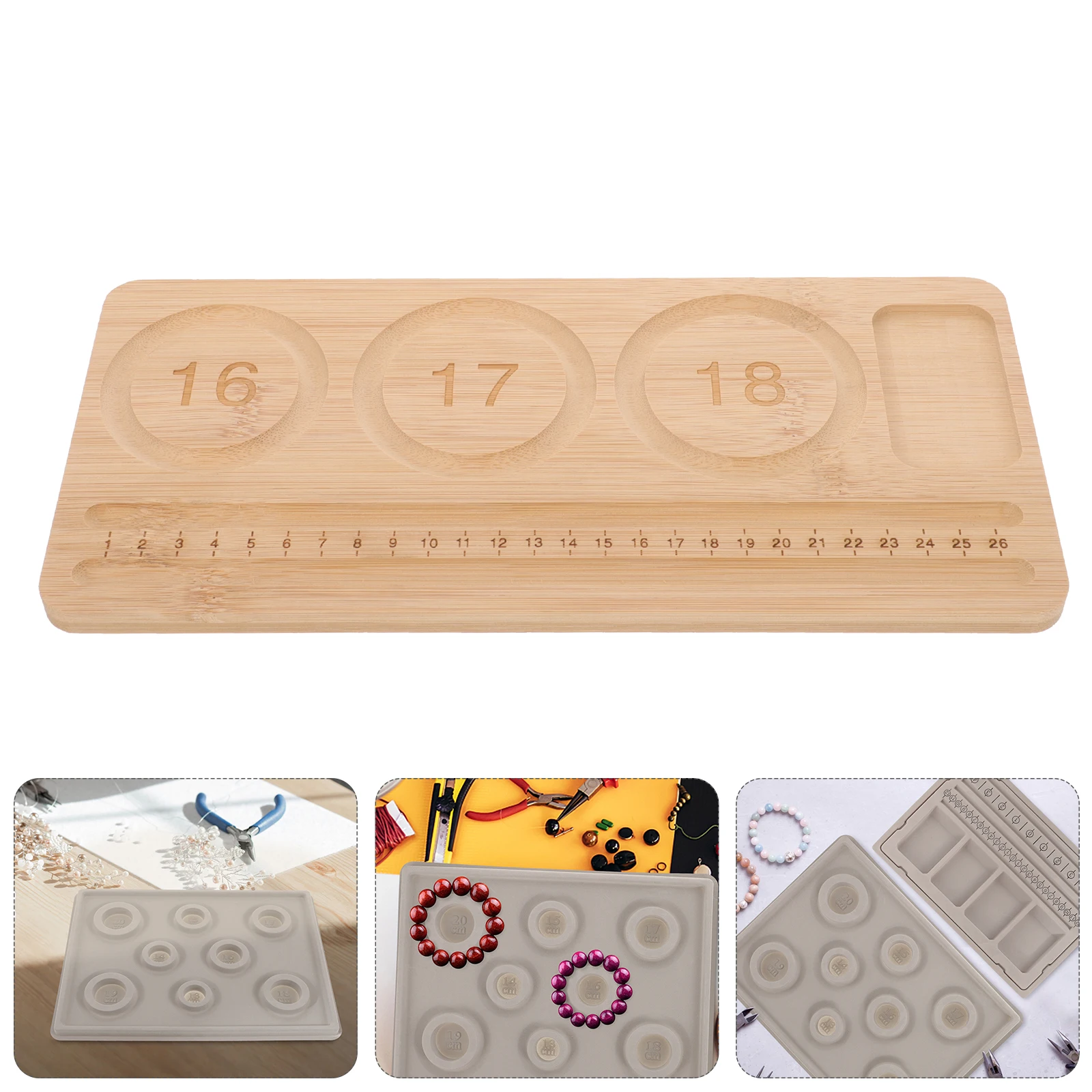 Wooden Beading Plate 16 17 18 Inches Jewelry Tray for Bracelet Necklace Design Bead Board Craft Tool Organiser
Wooden Beading Plate 16 17 18 Inches Jewelry Tray for Bracelet Necklace Design Bead Board Craft Tool Organiser