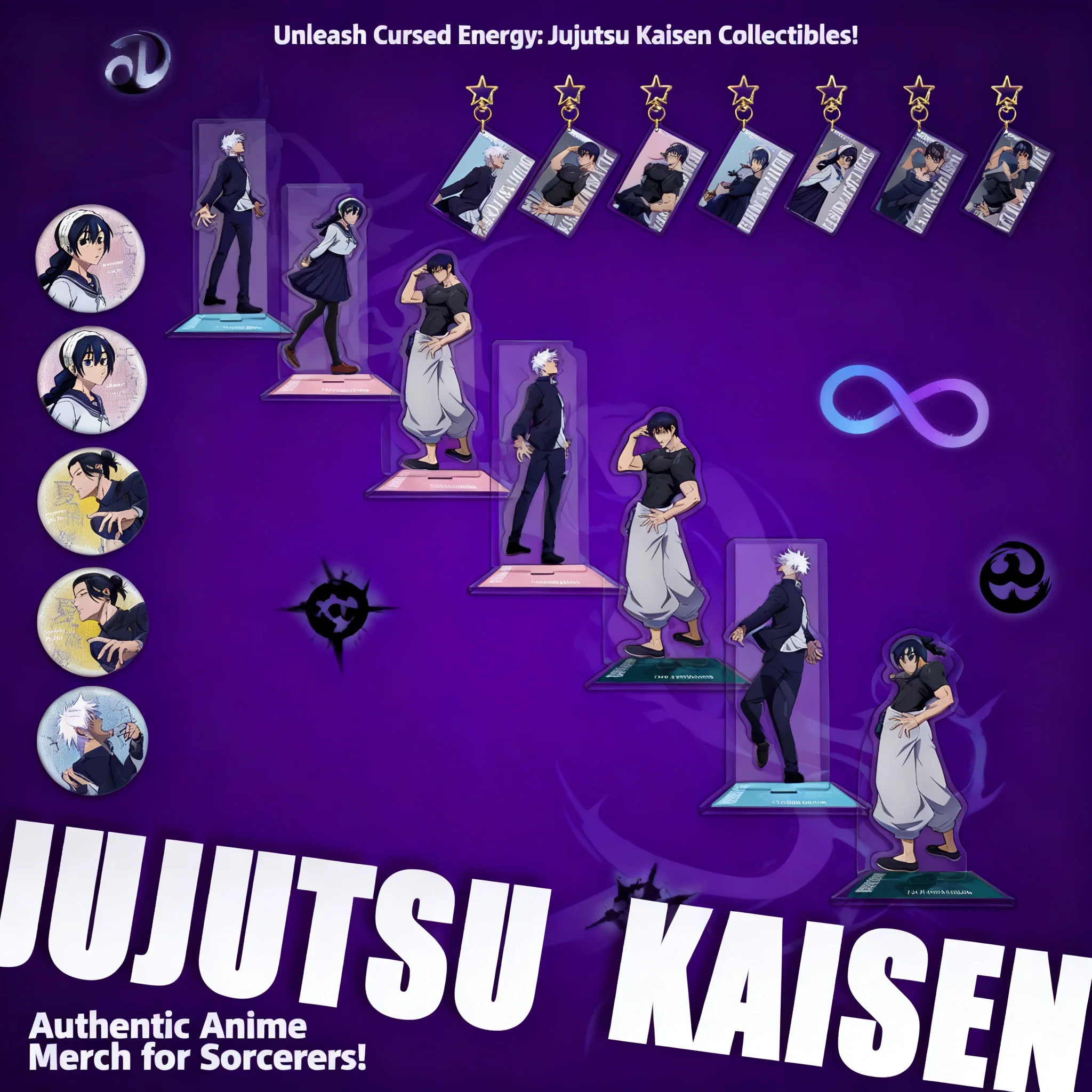Jujutsu Kaisen Gojo Satoru Anime Acrylic Stand Keychain Double Sided Badge Keyring Cosplay Collection Gift for Fans Merchandise
Jujutsu Kaisen Gojo Satoru Anime Acrylic Stand Keychain Double Sided Badge Keyring Cosplay Collection Gift for Fans Merchandise