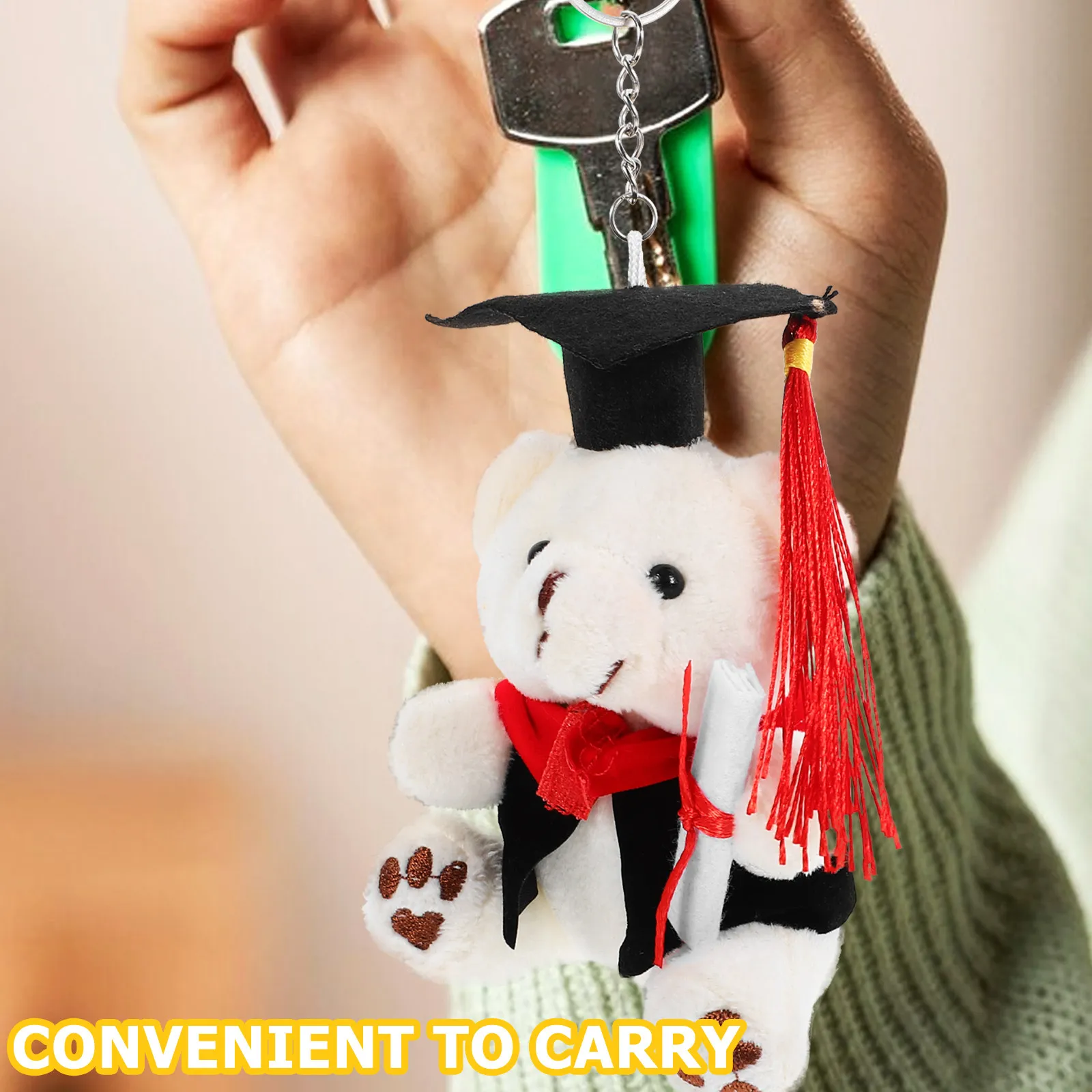 Cartoon Bear Keychain Ornament Graduation Cap Style Stuffed Bear Key Ring for Schoolbag Tote Bag Graduation Souvenir Keychain
Cartoon Bear Keychain Ornament Graduation Cap Style Stuffed Bear Key Ring for Schoolbag Tote Bag Graduation Souvenir Keychain