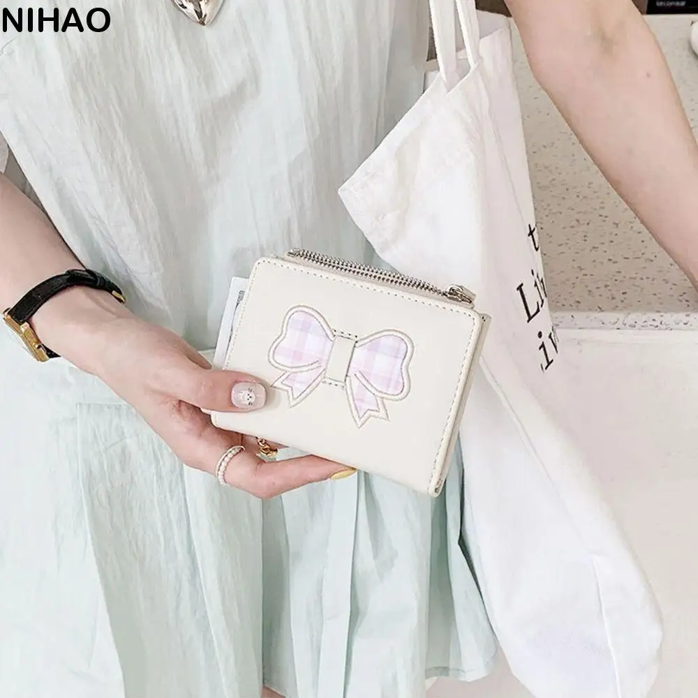 INS Short Women's Wallet Plaid Bow Fold Wallet Hasp PU Leather Clutch Purse Female
INS Short Women's Wallet Plaid Bow Fold Wallet Hasp PU Leather Clutch Purse Female