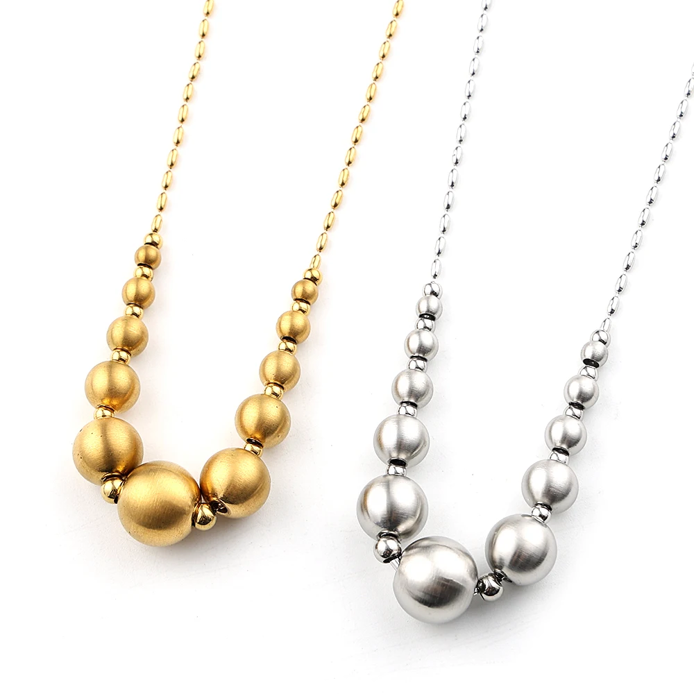 Stainless Steel Minimalist Gold Color Round Balls Beads Pendant Choker Necklace For Women Girls Clavicle Beaded Chain Jewelry
Stainless Steel Minimalist Gold Color Round Balls Beads Pendant Choker Necklace For Women Girls Clavicle Beaded Chain Jewelry