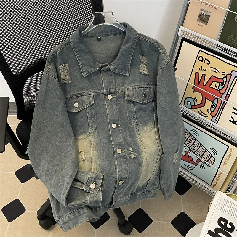 Worn Look Denim Jaet Men's Autumn Winter plus Size 250 Pou American Sle Ripped Jeans Jaet Youth Trendy Top Coat
Worn Look Denim Jaet Men's Autumn Winter plus Size 250 Pou American Sle Ripped Jeans Jaet Youth Trendy Top Coat
