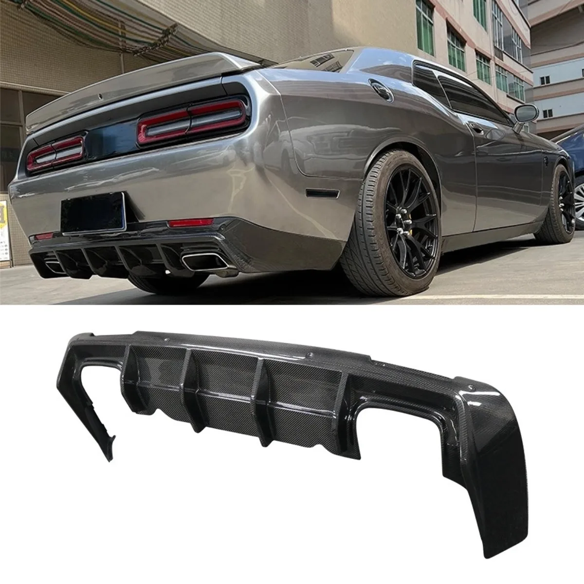 For Dodge Challenger 2018-2020 Real Carbon Fiber Car Rear Bumper Spoiler Lip Diffuser Bumper Guard Protector Cover Accessories
For Dodge Challenger 2018-2020 Real Carbon Fiber Car Rear Bumper Spoiler Lip Diffuser Bumper Guard Protector Cover Accessories