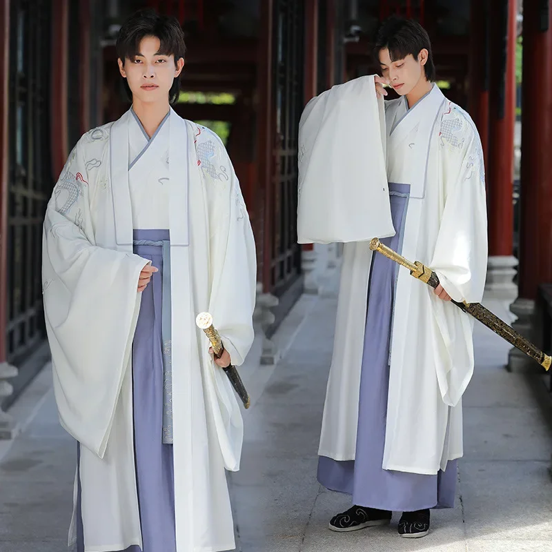 Han Dynasty Swordsman Stage Cosplay Clothing Man Vintage Chinese Traditional Dragon Embroidery Hanfu Ancient Oriental Clothing
Han Dynasty Swordsman Stage Cosplay Clothing Man Vintage Chinese Traditional Dragon Embroidery Hanfu Ancient Oriental Clothing