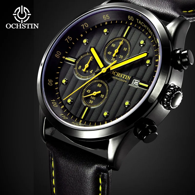 Multifunctional Men's Business Watch with Leather Strap Waterproof Calendar Fashionable Quartz Movement Six Hands Wristwatch
Multifunctional Men's Business Watch with Leather Strap Waterproof Calendar Fashionable Quartz Movement Six Hands Wristwatch