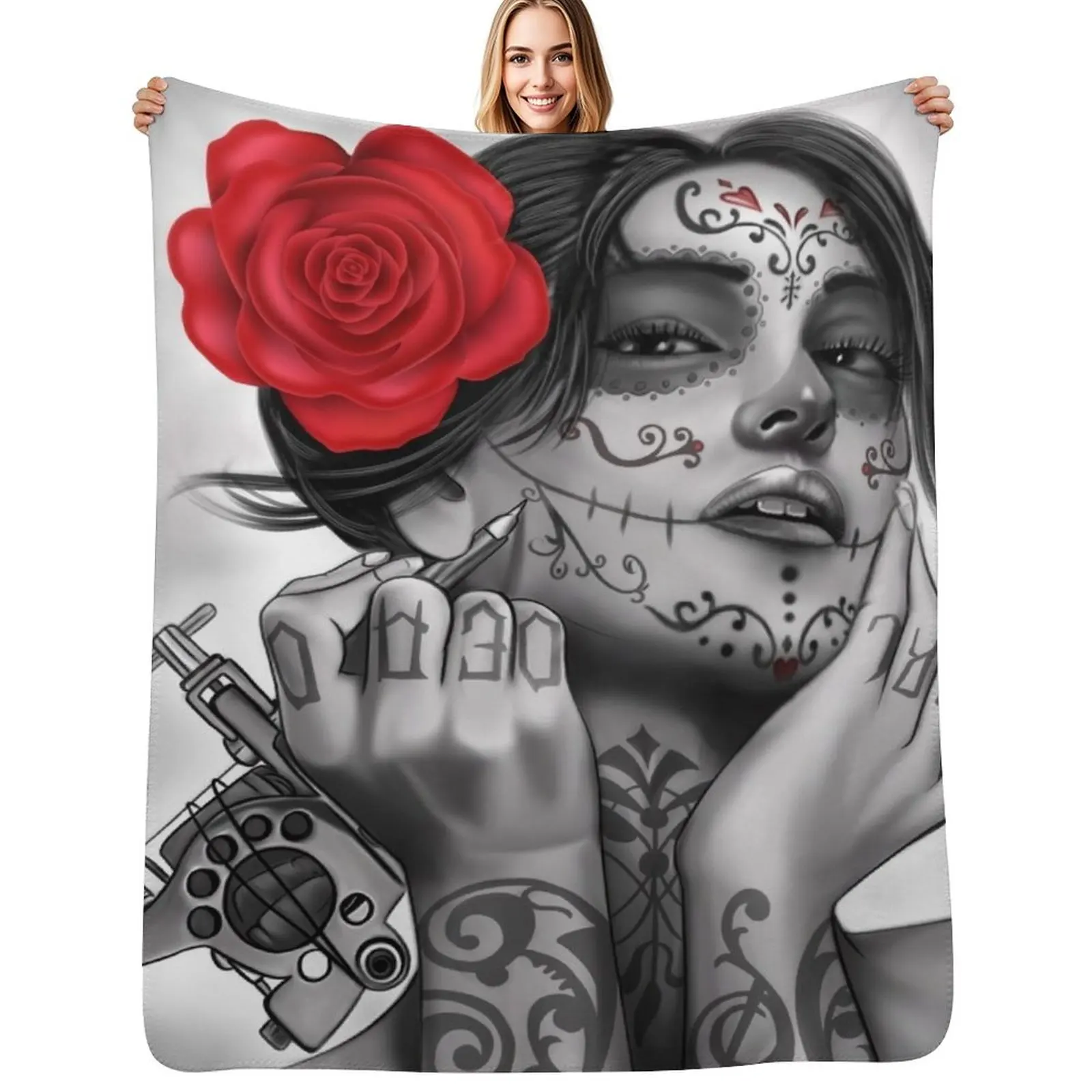 Day of the Dead Art Design, Day of the DeaD, Dia De Los Muertos Throw Blanket Sofa Throw Retros Hair Soft Blankets
Day of the Dead Art Design, Day of the DeaD, Dia De Los Muertos Throw Blanket Sofa Throw Retros Hair Soft Blankets