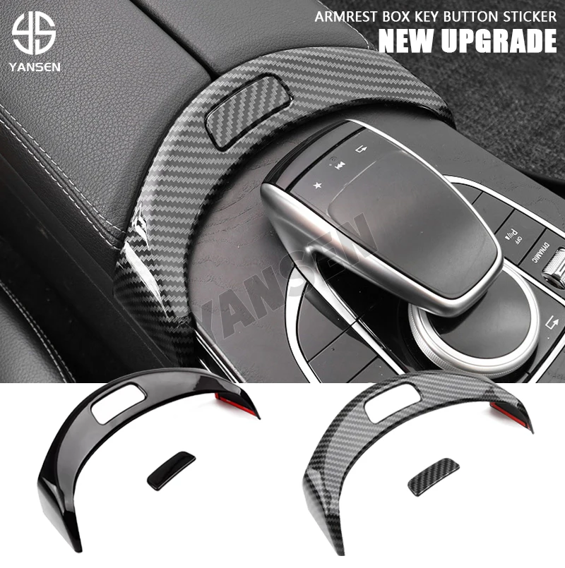 Carbon Fiber Accessories Car Armrest Box button trim sticker For Mercedes-Benz C-Class W205 C180 C200 GLC250 2016-2021 Parts
Carbon Fiber Accessories Car Armrest Box button trim sticker For Mercedes-Benz C-Class W205 C180 C200 GLC250 2016-2021 Parts