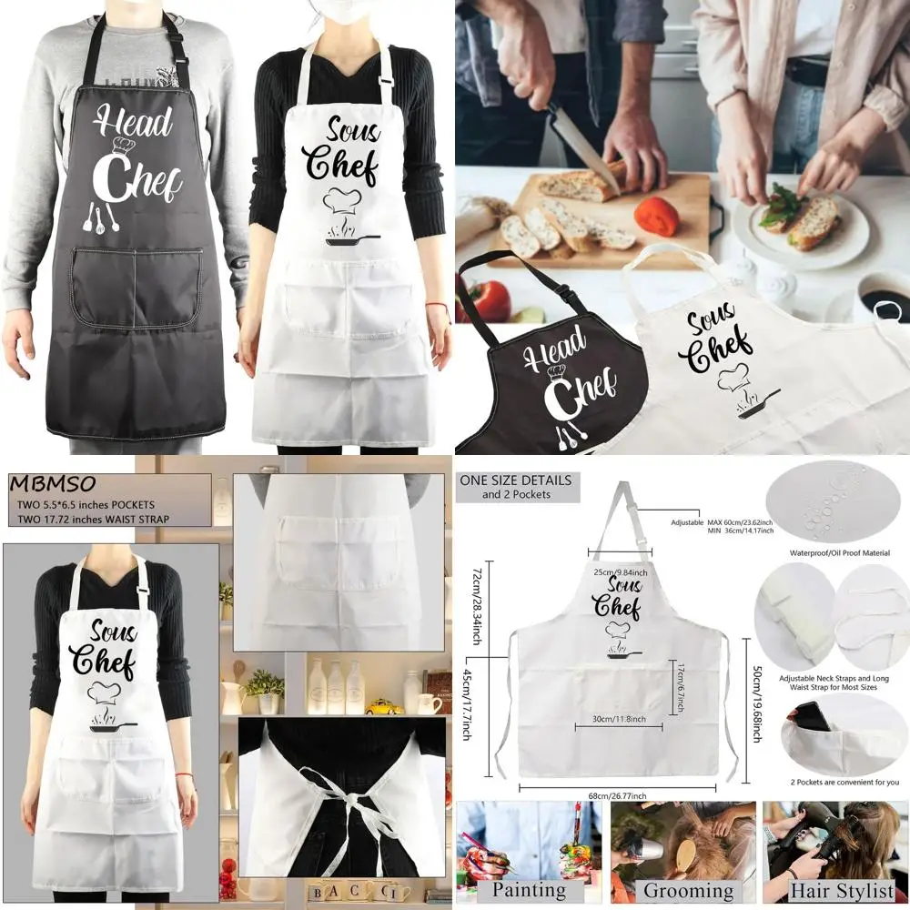 Matching Family Chef Aprons with Pockets: Perfect Housewarming Gift for Mom, Dad, Son, Daughter
Matching Family Chef Aprons with Pockets: Perfect Housewarming Gift for Mom, Dad, Son, Daughter