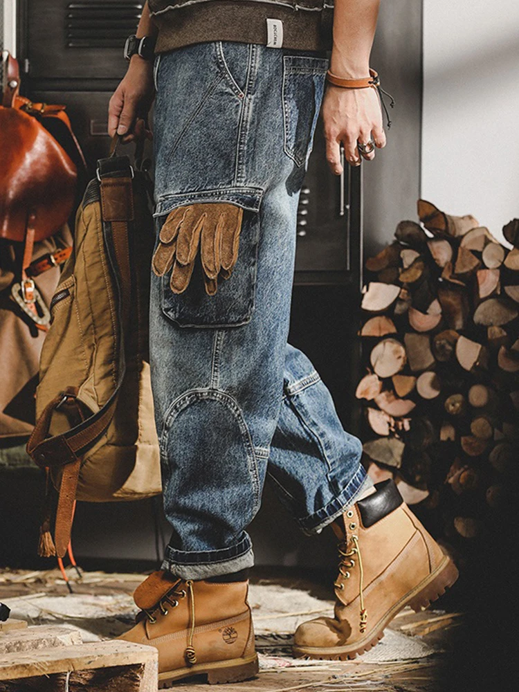 Мужские широкие джинсы American Sle в стиле ретро, свободные прямые брюки до щиколотки, повседневные рабочие брюки, модные брюки для осеннего сезона
Мужские широкие джинсы American Sle в стиле ретро, свободные прямые брюки до щиколотки, повседневные рабочие брюки, модные брюки для осеннего сезона