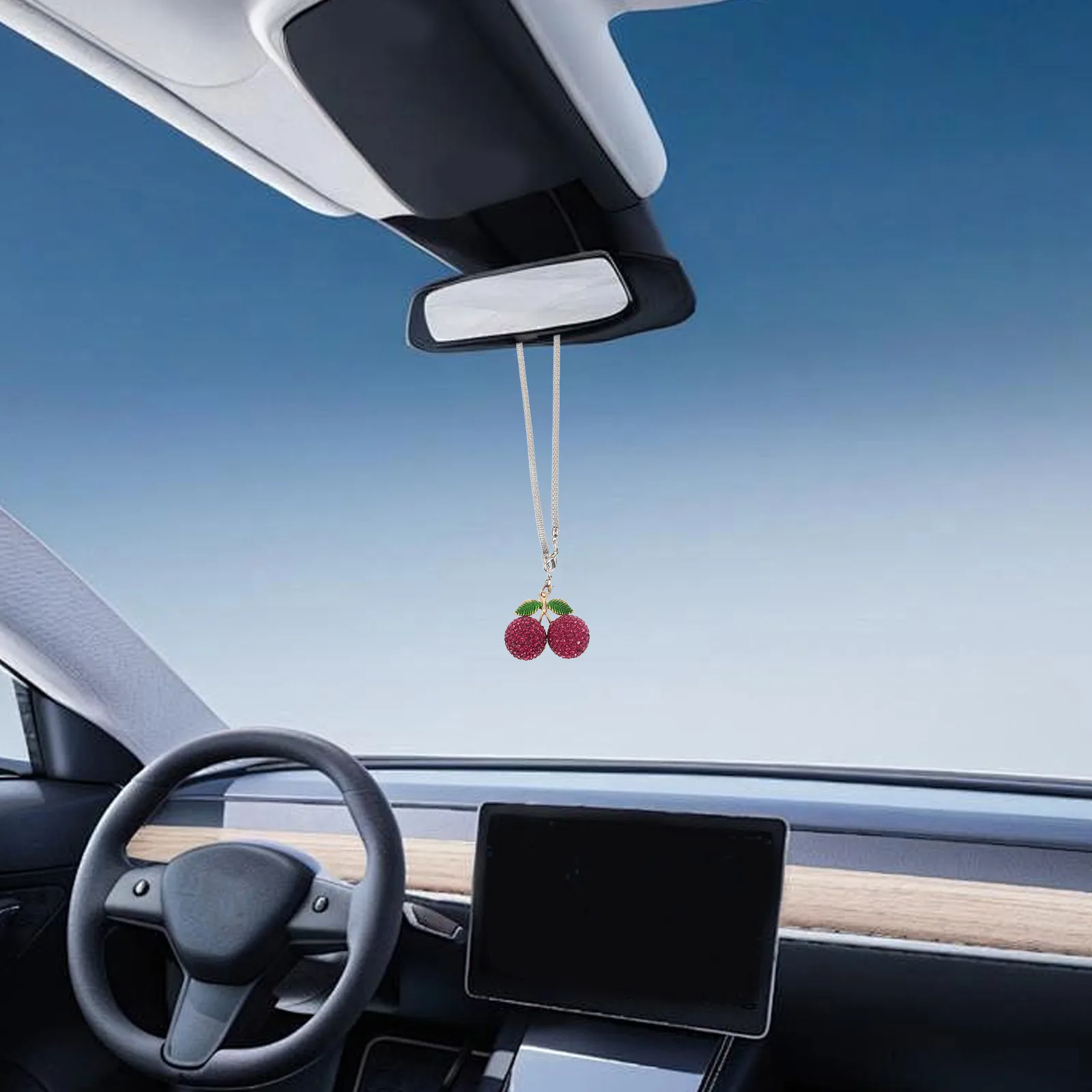 Sparkly Cherry Car Hanging Ornament Crystal Rhinestone Rear View Mirror Pendant Lucky Interior Decor Charm Bling Car Accessories
Sparkly Cherry Car Hanging Ornament Crystal Rhinestone Rear View Mirror Pendant Lucky Interior Decor Charm Bling Car Accessories