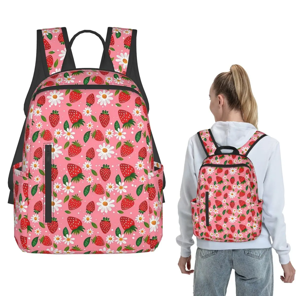 Strawberry And Daisy Cartoon Pattern Backpack Daypack Children BookBag School Bag Shoulder Bags for Men Women
Strawberry And Daisy Cartoon Pattern Backpack Daypack Children BookBag School Bag Shoulder Bags for Men Women