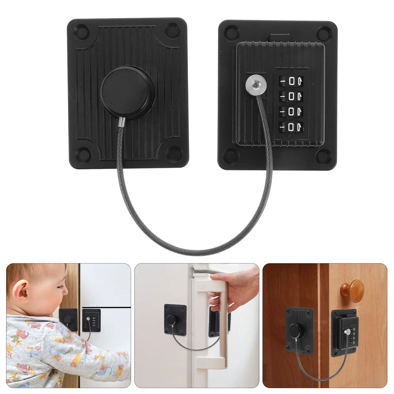 Refrigerator Lock Cabinet Locks Black Combination Baby Safety Child Proofing Fridge Drawer Password Locks Sturdy Reliable
Refrigerator Lock Cabinet Locks Black Combination Baby Safety Child Proofing Fridge Drawer Password Locks Sturdy Reliable