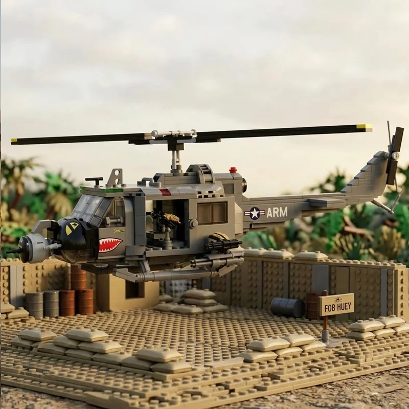qwert UH-1B Armed Helicopter Model MOC Building Bricks War Equipment Modular Technology Gifts Holiday Assemble Children Toy
qwert UH-1B Armed Helicopter Model MOC Building Bricks War Equipment Modular Technology Gifts Holiday Assemble Children Toy