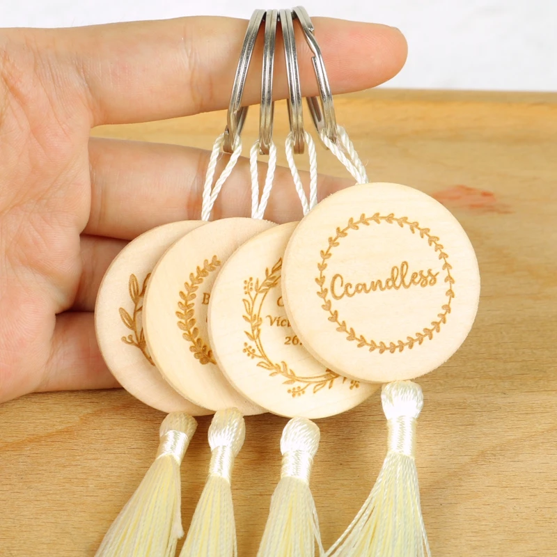 10pcs Custom Logo Wooden Keychain Personalized Keychains With Tassels wedding gift communion Christening baby shower souvenirs 
10pcs Custom Logo Wooden Keychain Personalized Keychains With Tassels wedding gift communion Christening baby shower souvenirs