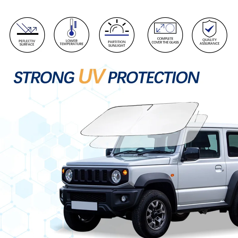 Car Windshield Sun Shade For Suzuki Jimny Sunshade Summer Visor Protector Foldable Blocks UV Rays Protection Accessorie
Car Windshield Sun Shade For Suzuki Jimny Sunshade Summer Visor Protector Foldable Blocks UV Rays Protection Accessorie