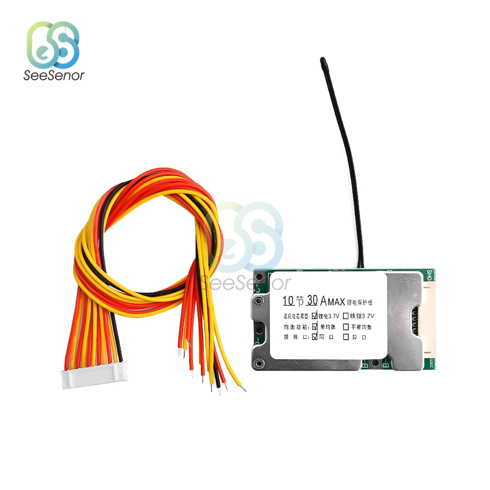 Плата защиты заряда литиевой батареи 10S, 36 В, 30 А, BMS PCB 18650, Интегральная плата балансировки литий-ионной батареи
Плата защиты заряда литиевой батареи 10S, 36 В, 30 А, BMS PCB 18650, Интегральная плата балансировки литий-ионной батареи