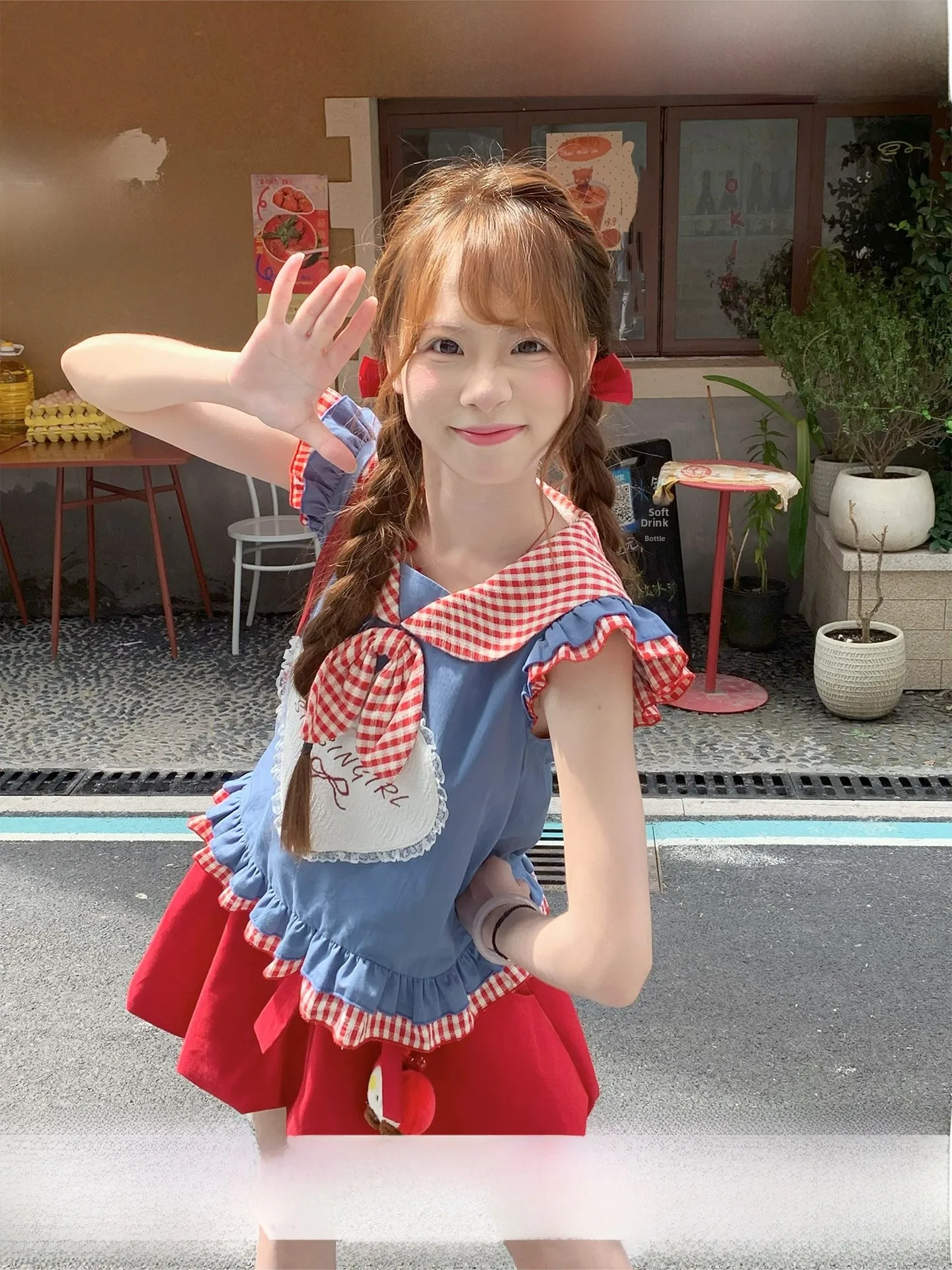 Sinsingirl Blue Plaid Top And Skirt Set Cute Style Summer Fashion Women's Ensemble Short Sleeve round Neck Two-Piece Suit
Sinsingirl Blue Plaid Top And Skirt Set Cute Style Summer Fashion Women's Ensemble Short Sleeve round Neck Two-Piece Suit