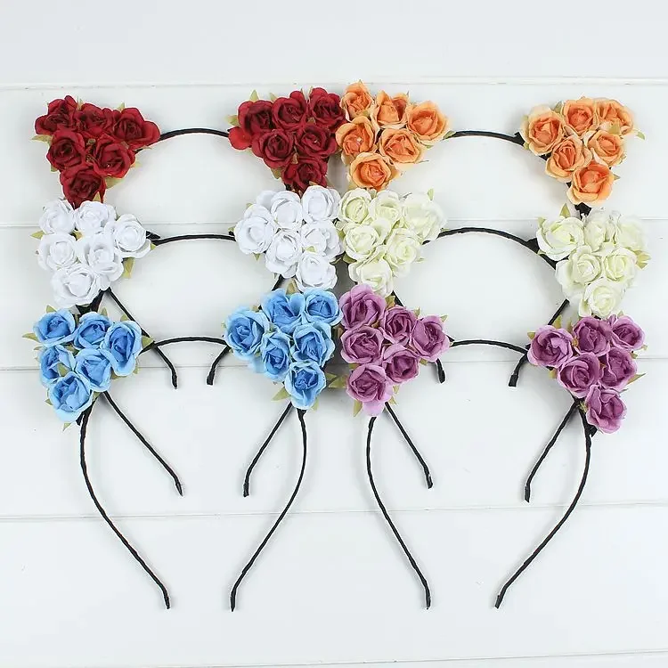 10pcs Cat Ears Hairband Rose Flowers Girls Floral Woman Costume Accessories Hoop Headwear Party Fashion Gift Hair Band Christmas
10pcs Cat Ears Hairband Rose Flowers Girls Floral Woman Costume Accessories Hoop Headwear Party Fashion Gift Hair Band Christmas