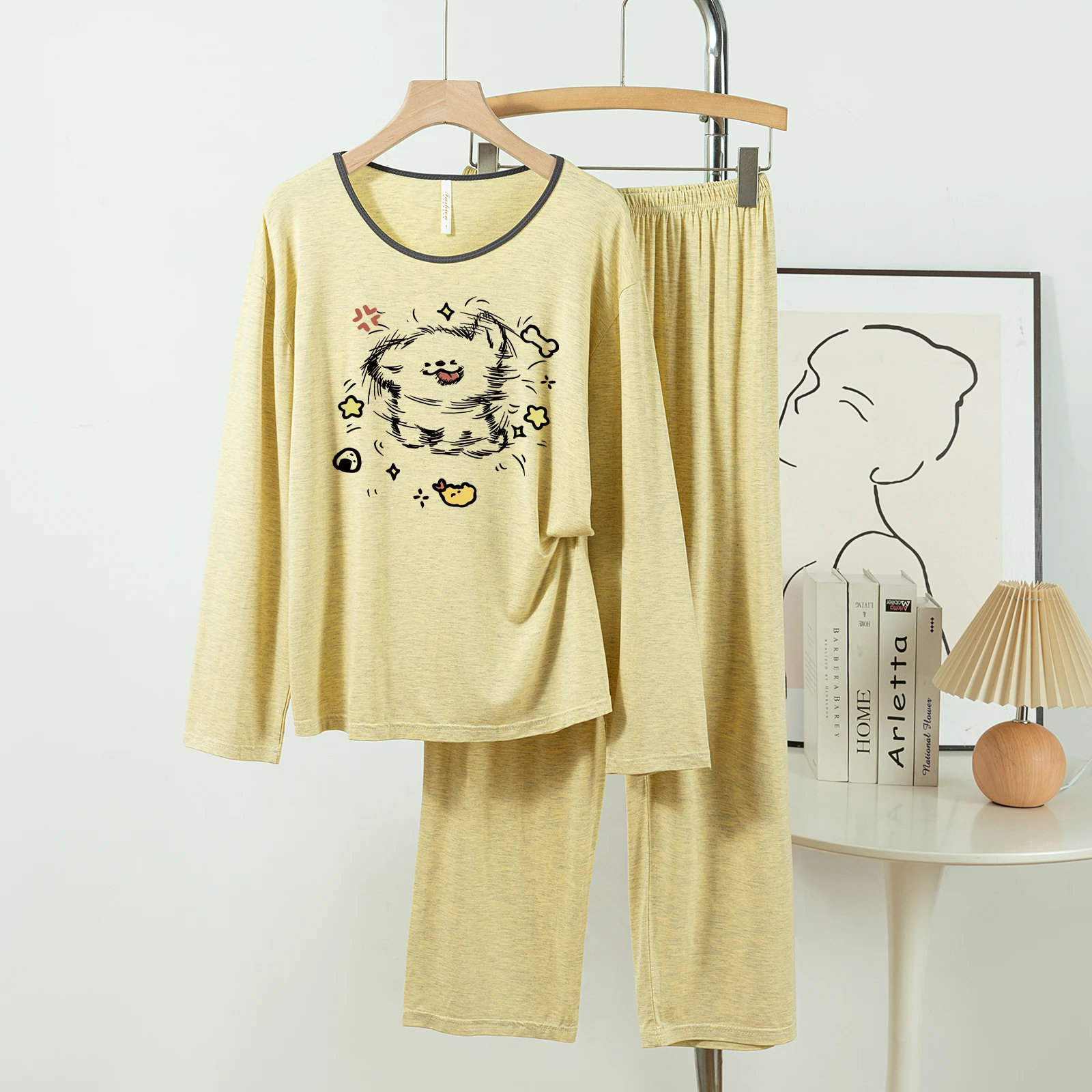 5181-187 Повседневные и удобные пижамы из модального хлопка для женщин, новые весенне-осенние длинные брюки с длинными рукавами, однотонные повседневные
5181-187 Повседневные и удобные пижамы из модального хлопка для женщин, новые весенне-осенние длинные брюки с длинными рукавами, однотонные повседневные