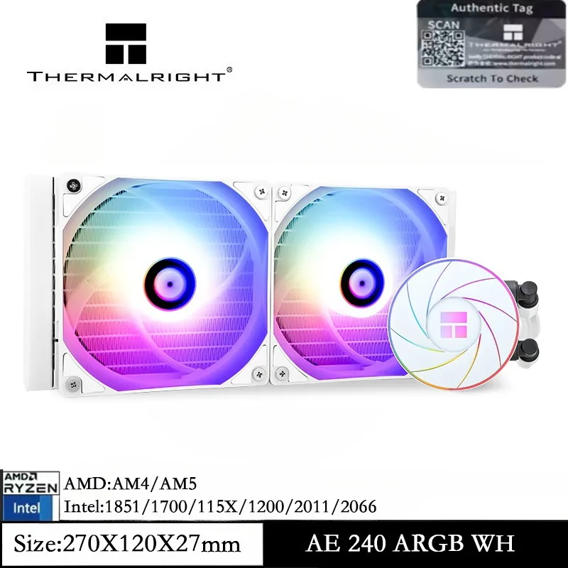 Thermalright Aqua Elite 240, белый жидкий кулер ARGB для процессора 240, размер ряда водяного кулера для AM4 AM5 Intel LGA 115X/2011/2066/1851
Thermalright Aqua Elite 240, белый жидкий кулер ARGB для процессора 240, размер ряда водяного кулера для AM4 AM5 Intel LGA 115X/2011/2066/1851