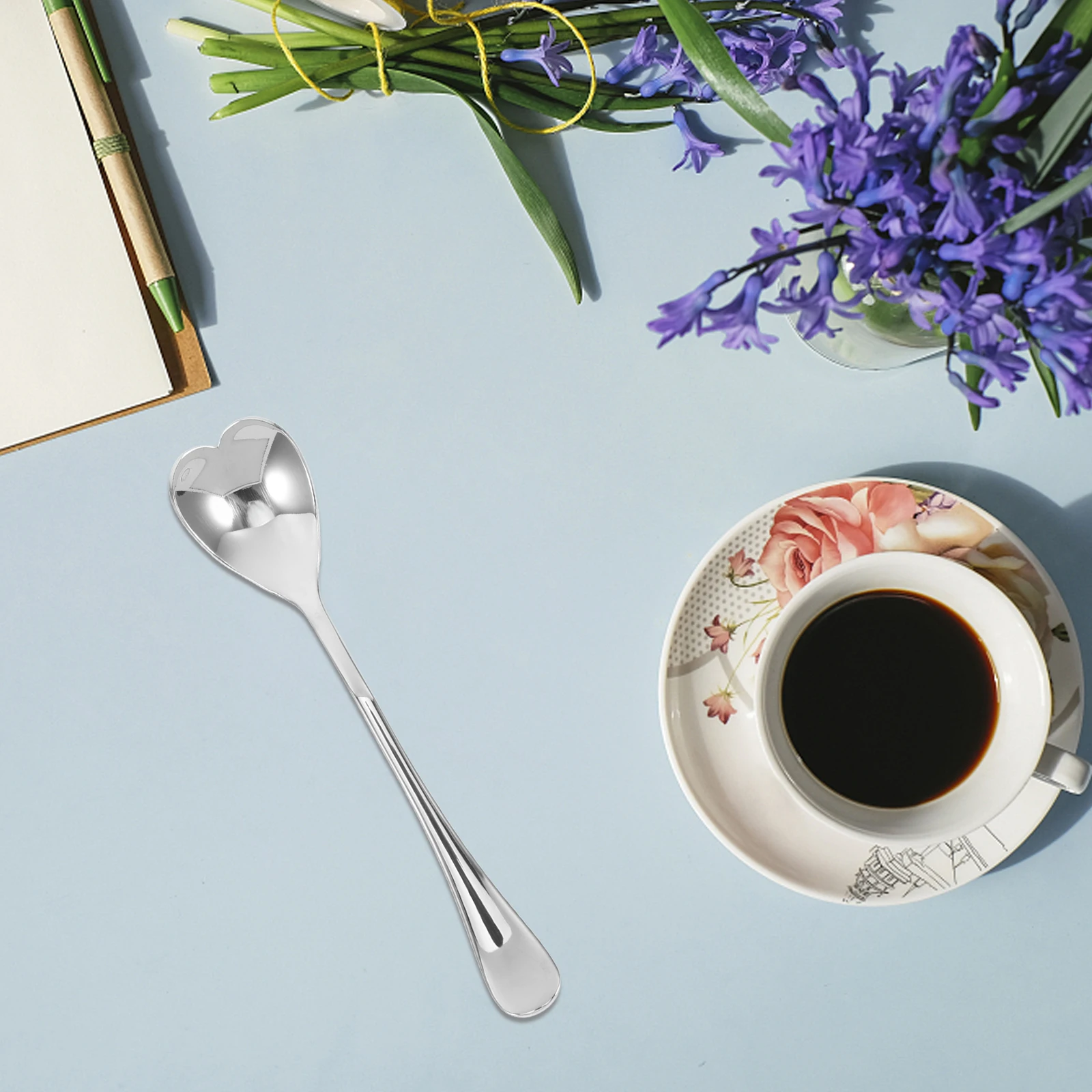 6pcs Heart Shaped Coffee Spoons Stainless Steel Cute Dessert Mini Long Handle Espresso Teaspoons Tiny Valentine Kitchen Tools
6pcs Heart Shaped Coffee Spoons Stainless Steel Cute Dessert Mini Long Handle Espresso Teaspoons Tiny Valentine Kitchen Tools