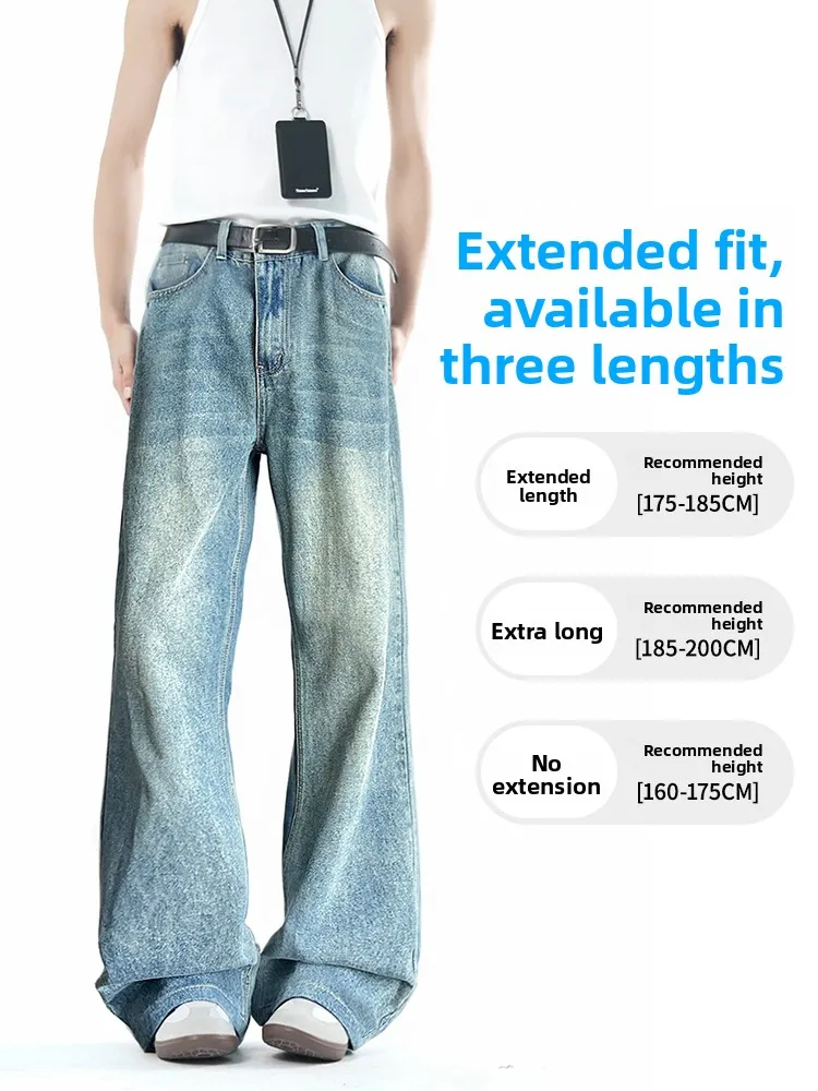 Высокие мужские свободные джинсы прямого кроя удлиненной длины, летние повседневные брюки в американском стиле ретро CleanFit, широкие брюки из хлопка и полиэстера
Высокие мужские свободные джинсы прямого кроя удлиненной длины, летние повседневные брюки в американском стиле ретро CleanFit, широкие брюки из хлопка и полиэстера