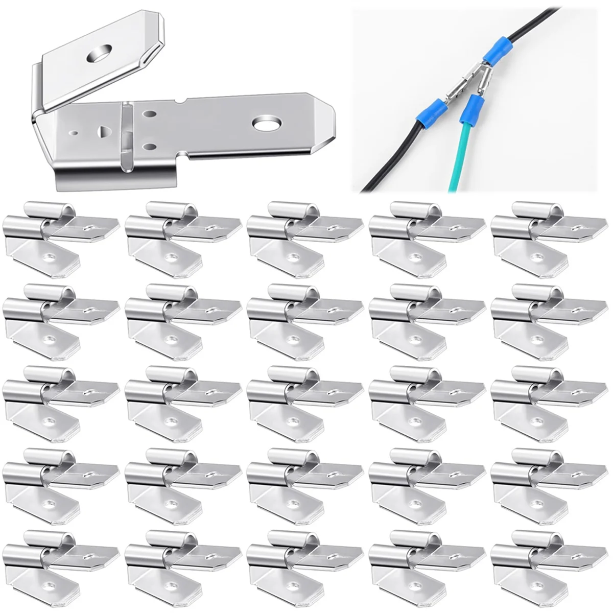 A62X 25 Pcs Double Piggyback Spade Connectors,Female Male Quick Disconnect Piggyback Spade Crimp Terminals Assortment Kit
A62X 25 Pcs Double Piggyback Spade Connectors,Female Male Quick Disconnect Piggyback Spade Crimp Terminals Assortment Kit