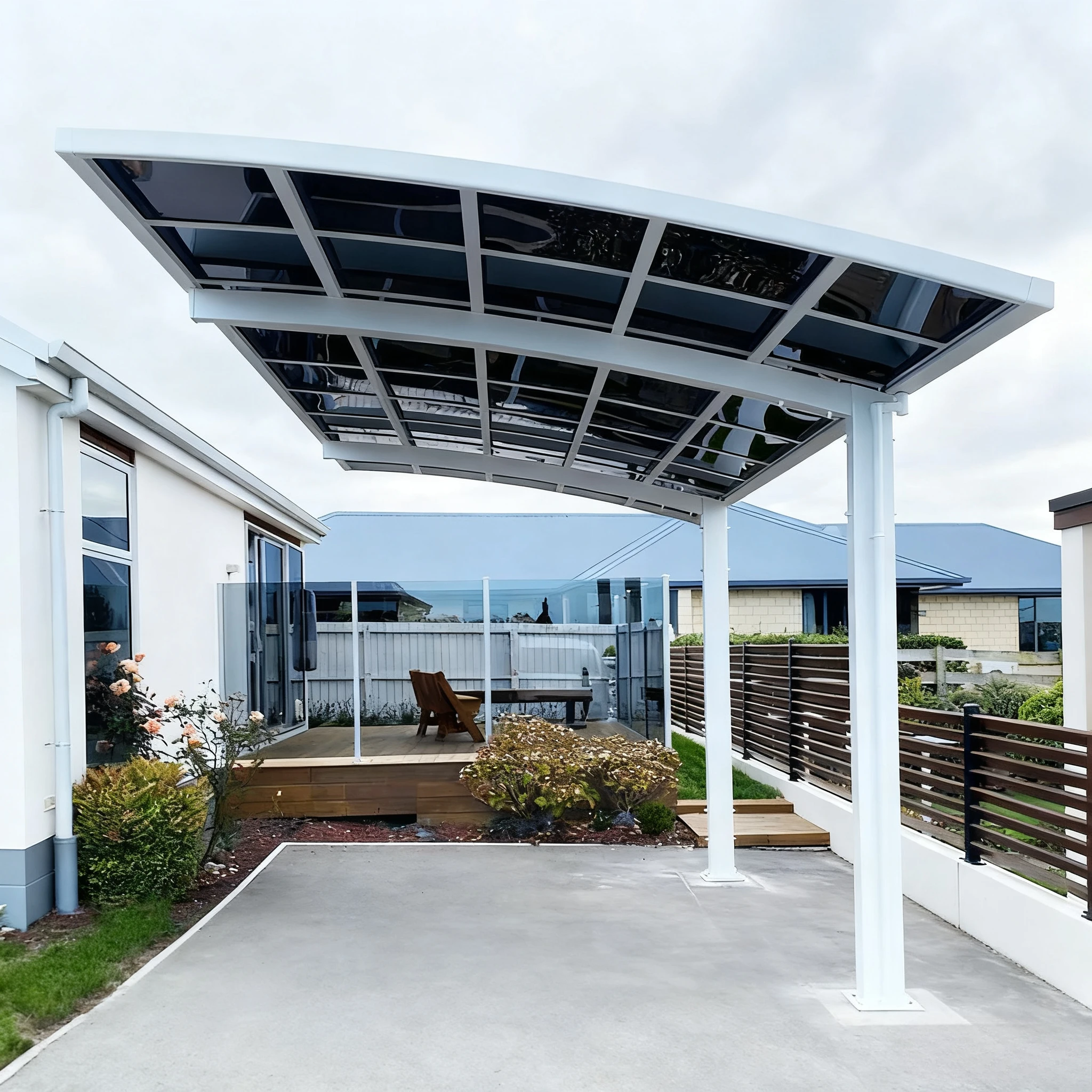 Polycarbonate Sunshade Thermal Rainproof Carport - Villa Courtyard Single-Side Aluminum Outdoor Shed
Polycarbonate Sunshade Thermal Rainproof Carport - Villa Courtyard Single-Side Aluminum Outdoor Shed