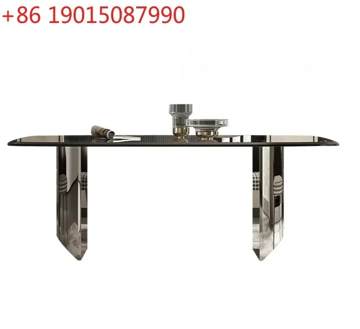 N tempered glass dining table light luxury household small apartment dining table modern simple rectangular stainless steel
N tempered glass dining table light luxury household small apartment dining table modern simple rectangular stainless steel