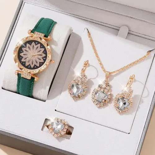 4PCS Crystal Watch Necklace Earrings Set Fashion Jewelry Gift for Mom Wife Girlfriend (No Box)
4PCS Crystal Watch Necklace Earrings Set Fashion Jewelry Gift for Mom Wife Girlfriend (No Box)