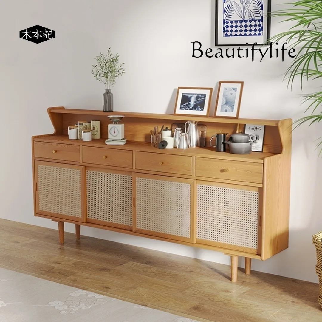 Japanese-Style Wood Rattan Sideboard Cabinet Solid Wood Tea Living Room Locker Entrance Cabinet Kitchen Modern Minimalist
Japanese-Style Wood Rattan Sideboard Cabinet Solid Wood Tea Living Room Locker Entrance Cabinet Kitchen Modern Minimalist