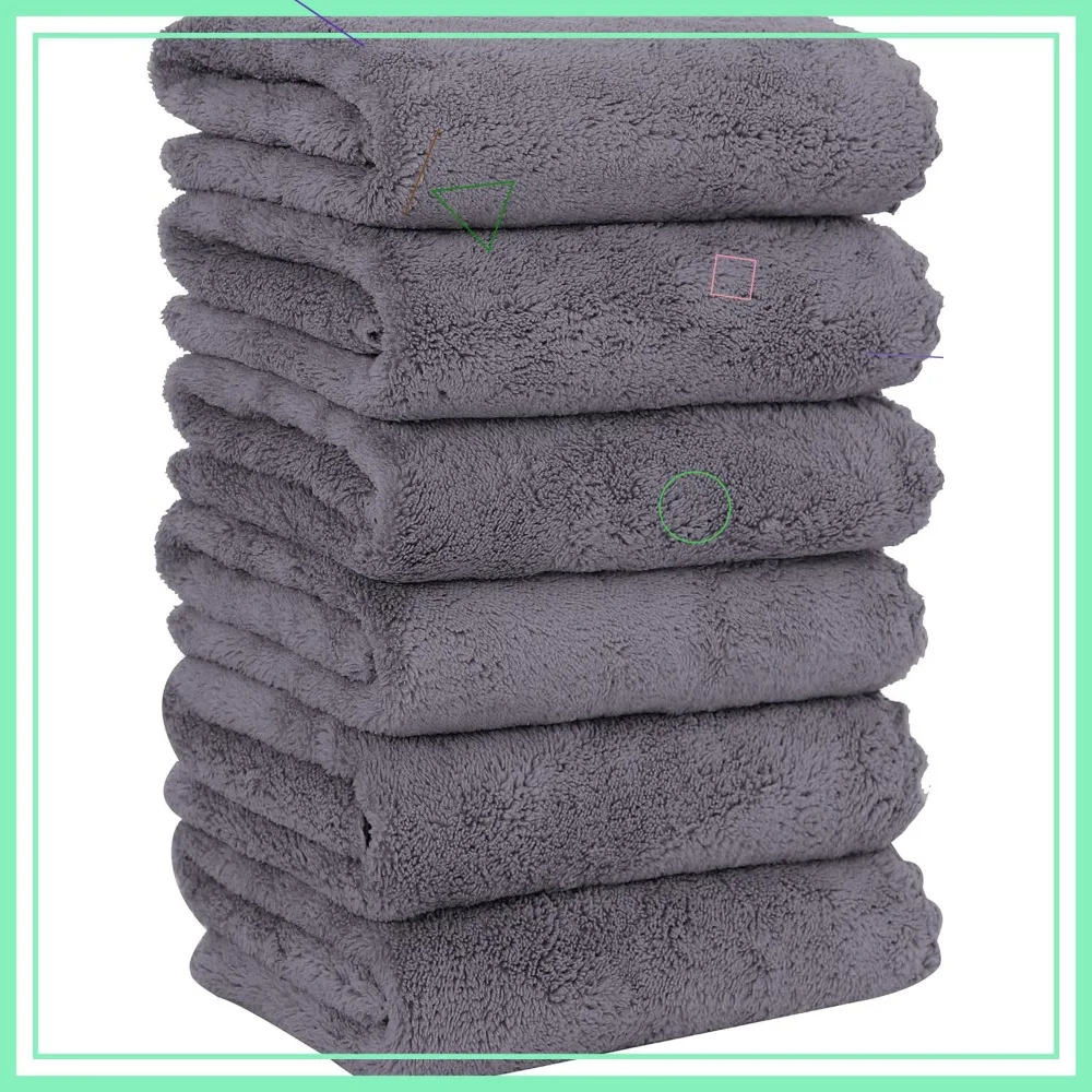 6 Pack Quick Dry Hand Towels - Microfiber Coral Velvet, Highly Absorbent, 16x28 Inches, Gray
6 Pack Quick Dry Hand Towels - Microfiber Coral Velvet, Highly Absorbent, 16x28 Inches, Gray