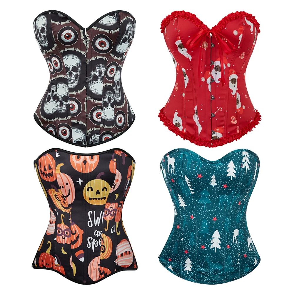 Overbust Corset Bustier Top Burlesque Corselet Halloween Christmas Women Party Costumes
Overbust Corset Bustier Top Burlesque Corselet Halloween Christmas Women Party Costumes