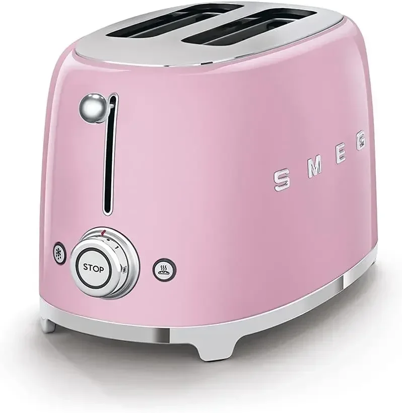 SMEG 2 Slice Toaster with 6 Presets and Defrost Function and Removable Crumb Tray TSF01PKMUS, Pink
SMEG 2 Slice Toaster with 6 Presets and Defrost Function and Removable Crumb Tray TSF01PKMUS, Pink