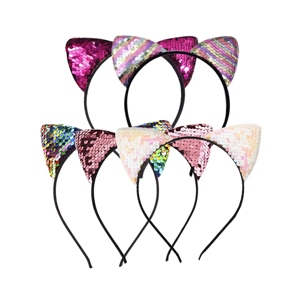 10 Pcs Sequin Cat Ear Headband Mixed Color Headbands Hairbands Metal Accessories Daily Wear Paillette 
10 Pcs Sequin Cat Ear Headband Mixed Color Headbands Hairbands Metal Accessories Daily Wear Paillette