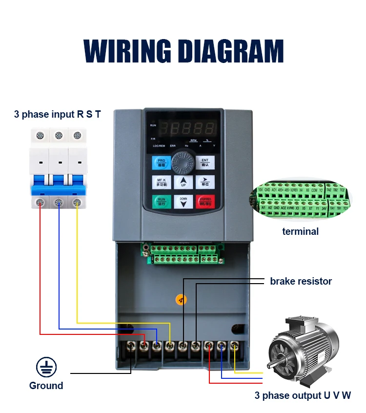 Single Phase to Three Phase VFD 1.5kw 4.5kw 7.5kw Ac to Ac Frequency Inverter Drive
Single Phase to Three Phase VFD 1.5kw 4.5kw 7.5kw Ac to Ac Frequency Inverter Drive