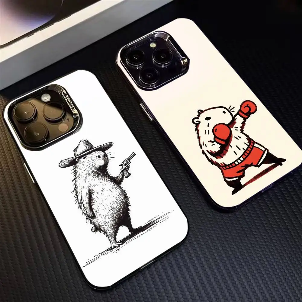 Cartoon Version Of Kapibal Phone Case For iPhone 16 17 15 14 12 13 Pro Max Black Color Shockproof Cover
Cartoon Version Of Kapibal Phone Case For iPhone 16 17 15 14 12 13 Pro Max Black Color Shockproof Cover